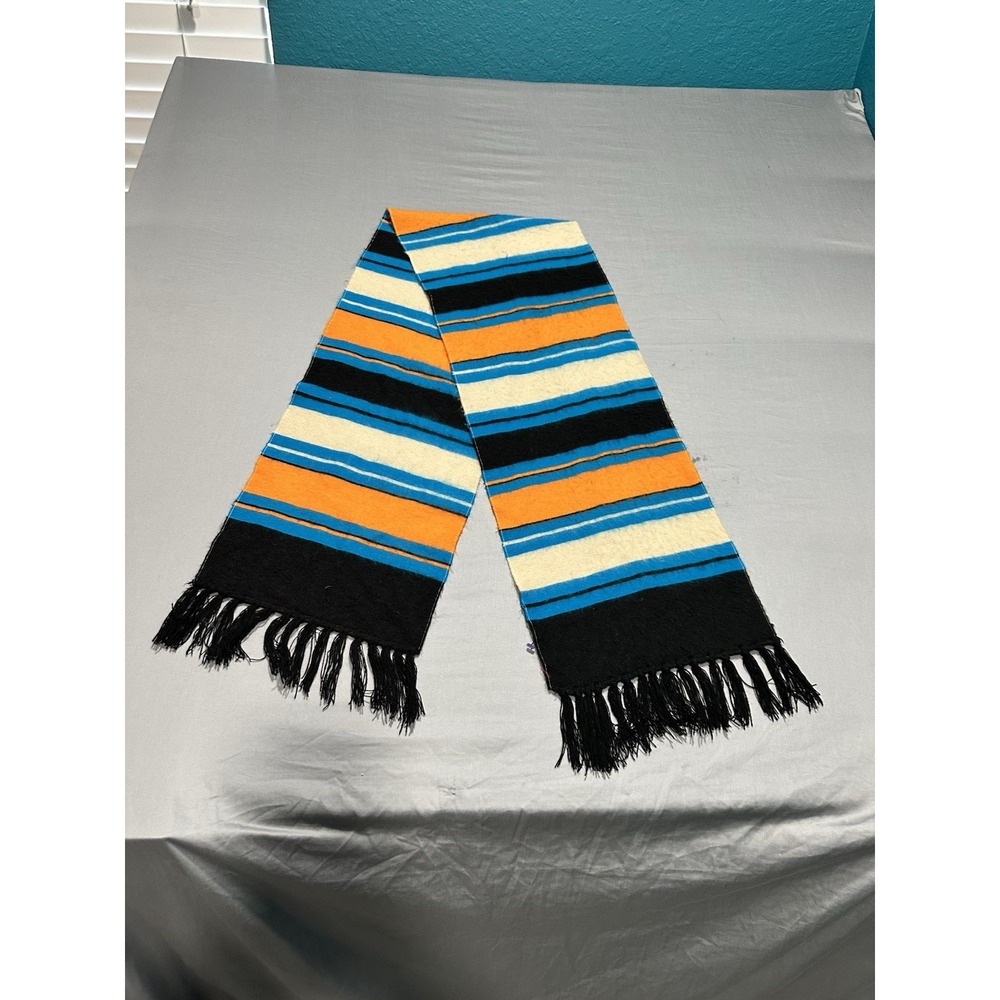 VTG 60/70s Joseph‎ Magin Blue/Black/Orange Scarf